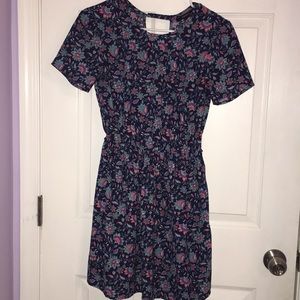 Forever 21 floral blue short sleeved dress size S